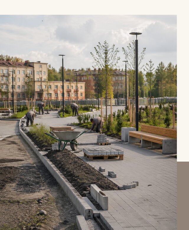 Благоустройство сквера в Петропавловске-Камчатском с проектированием и реализацией